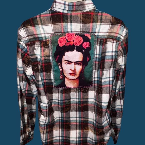 Angry Minnow Frida Kahlo Flannel Button Up - Picture 1 of 6